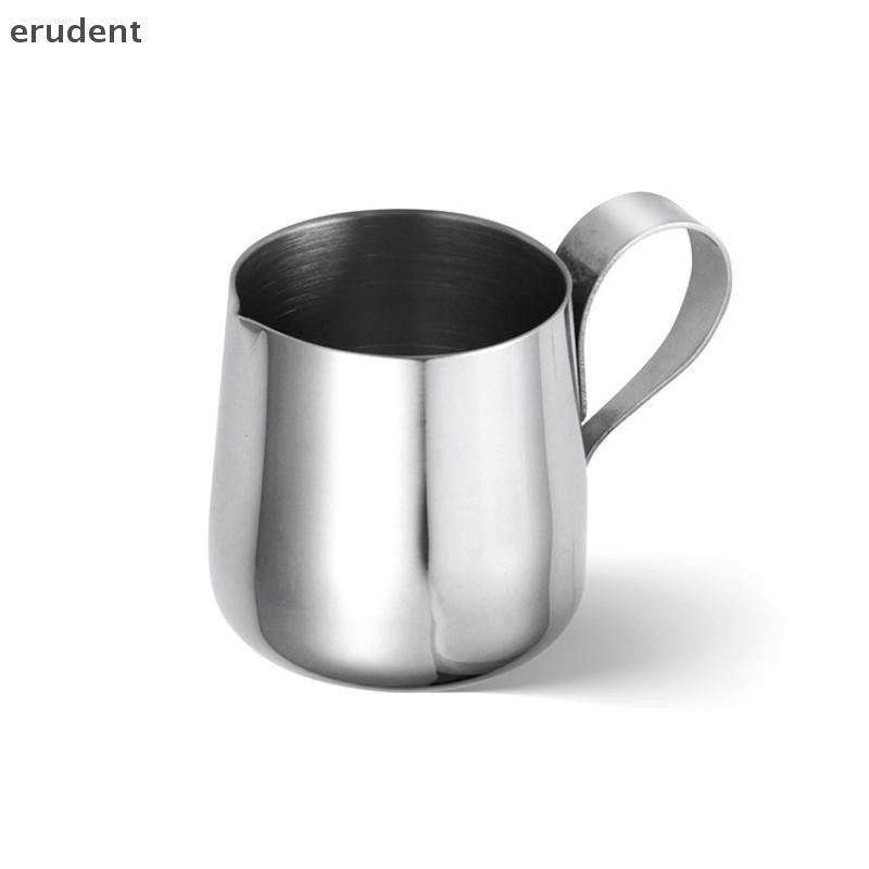 Erudent 304 สแตนเลสเหยือกนมชี้โถดอกไม้นมขนาดเล็กJiggerกาแฟเครื่องมือถ้วยเหยือกกาแฟนมFrothingเหยือกใหม่ - รูปที่ 5