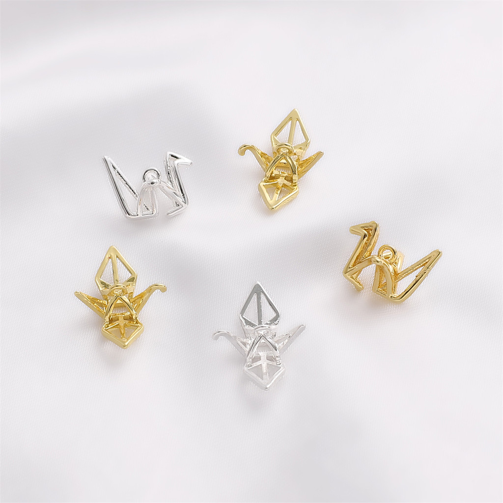 กระดาษ crane 3 มิติ ทองแดง สำหรับทำเครื่องประดับ DIY