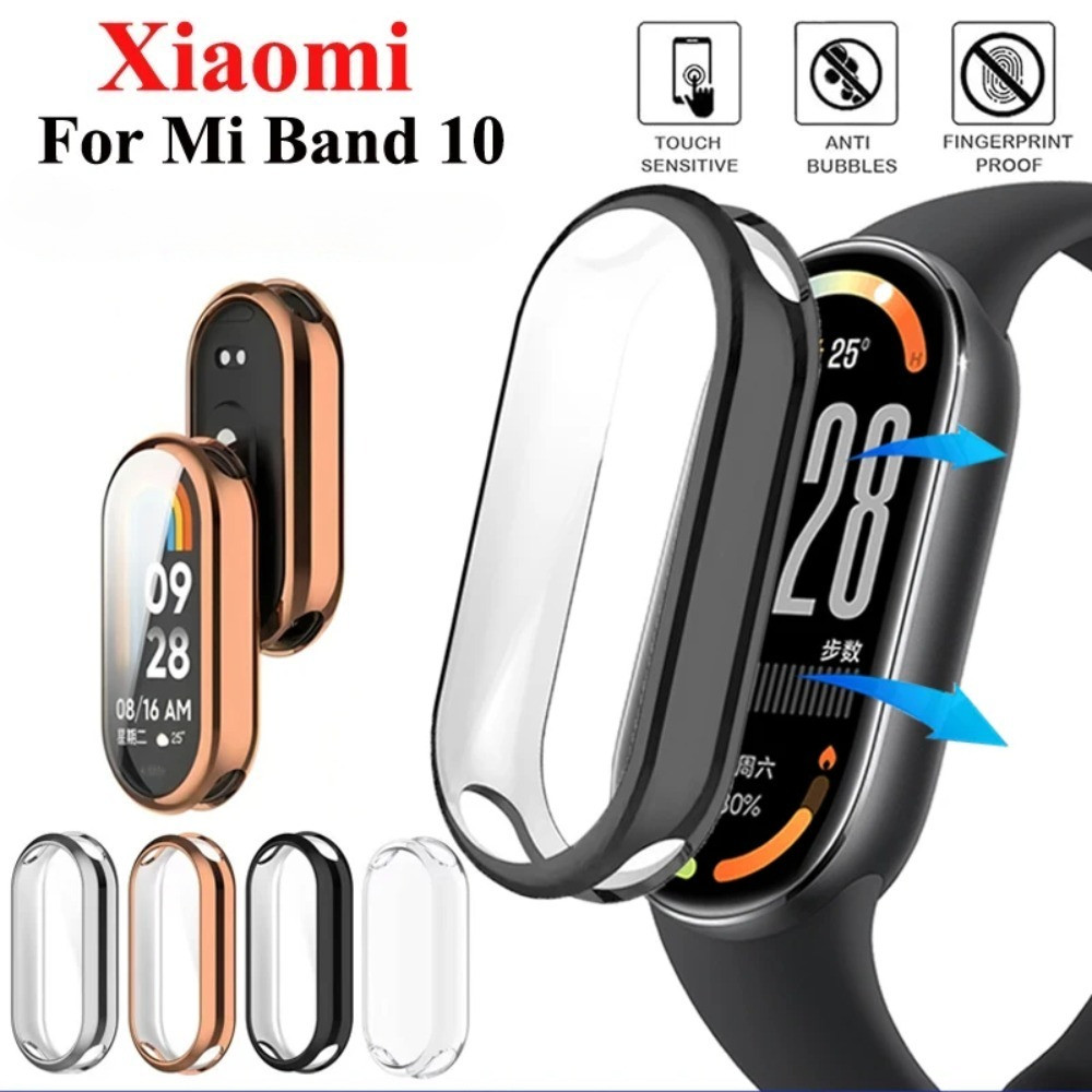 ซิลิโคนTPUสําหรับXiaomi Mi Band 10 Smartwatchป้องกันหน้าจอกรอบกันชนสําหรับXiaomi Mi Band 10 ฝาครอบเช