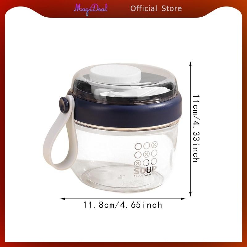 MagiDeal Salad Cup Overnight Oats Containers Oats Jars รูปที่ 8
