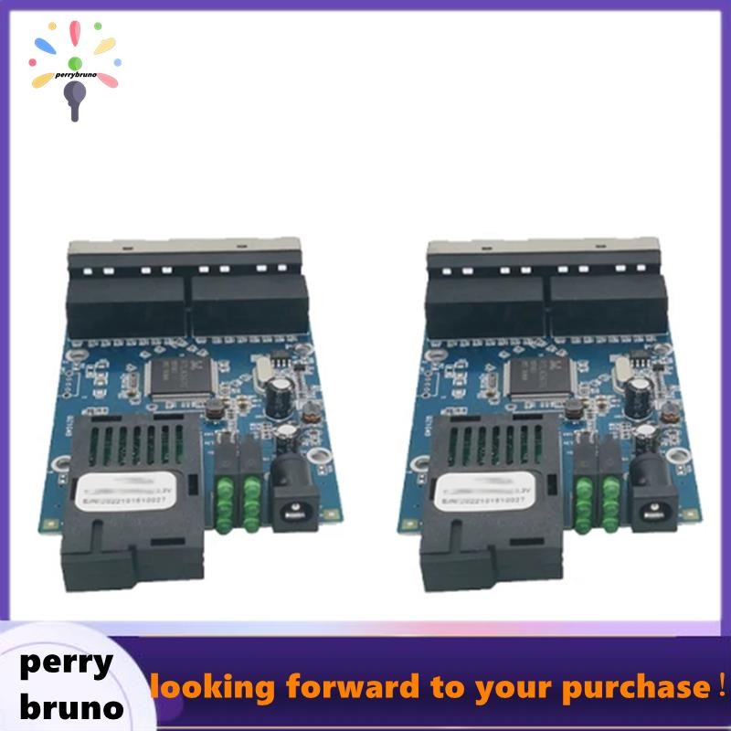 Fiber Ethernet Switch Media Converter Fiber Optical Media Fiber Port 1F4E 1G4E PCBA 10/100/1000M Blu