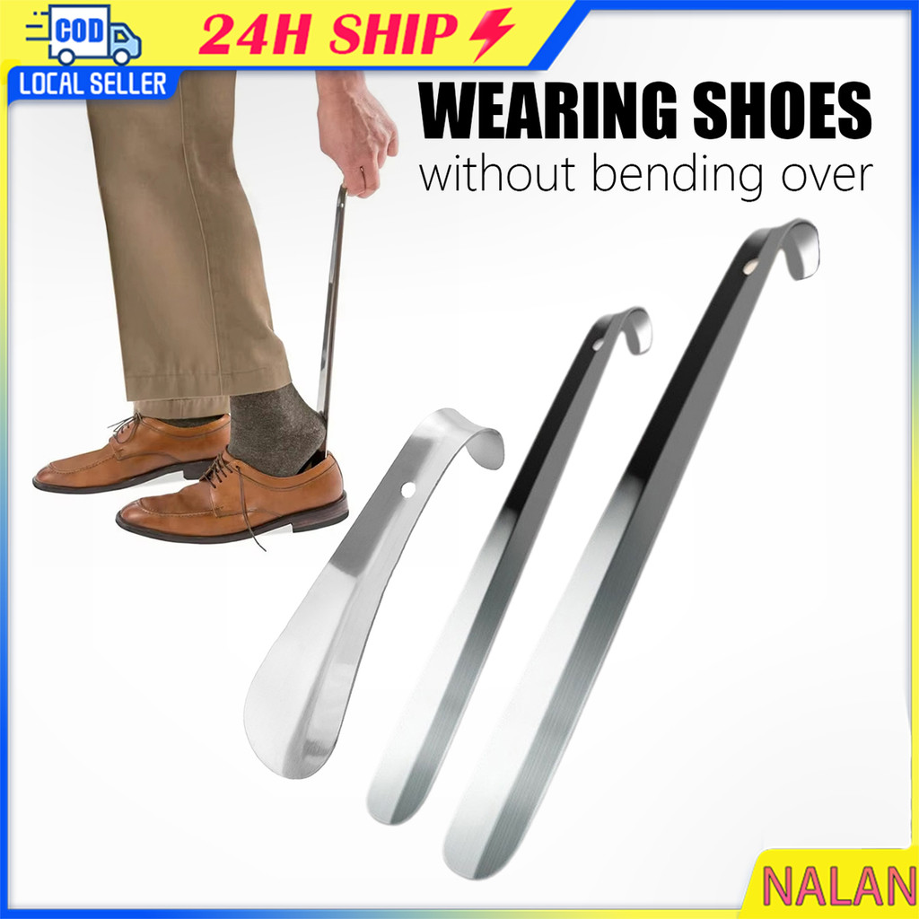 ร้านอยู่กทม.ไม้ช่วยใส่รองเท้า ช้อนรองเท้า สแตนเลส 16CM 30CM 42CM ช่วยใส่ถอดรองเท้า แบบพกพา
