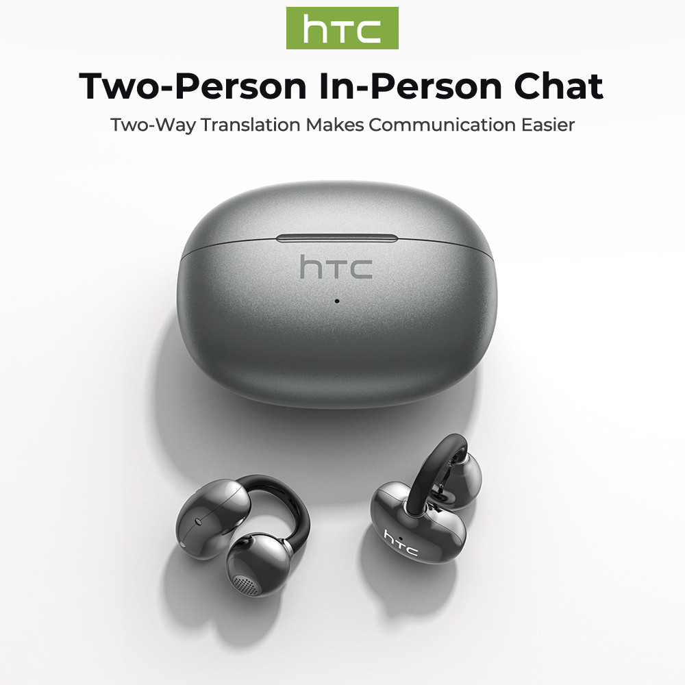 HTC NE55 หูฟังแปลภาษา AI แบบเรียลไทม์ที่รองรับ Bluetooth 6.0 ดีไซน์สปอร์ต กันน้ําระดับ IPX4 แบตเตอรี