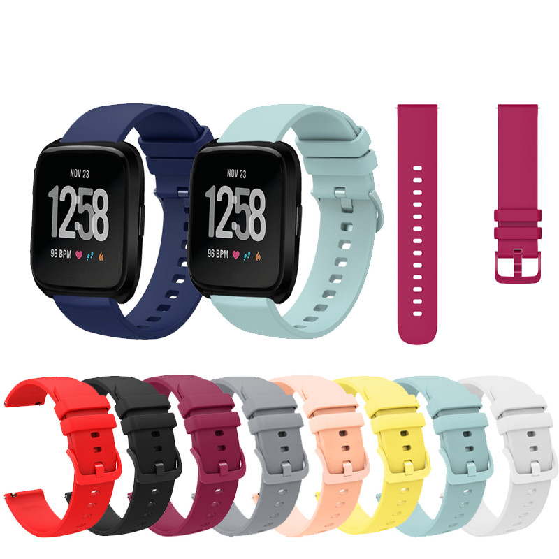 สําหรับ Fitbit Versa Lite SE Versa 2 versa 3 4 Sense 2 1 สายรัดข้อมือซิลิโคน