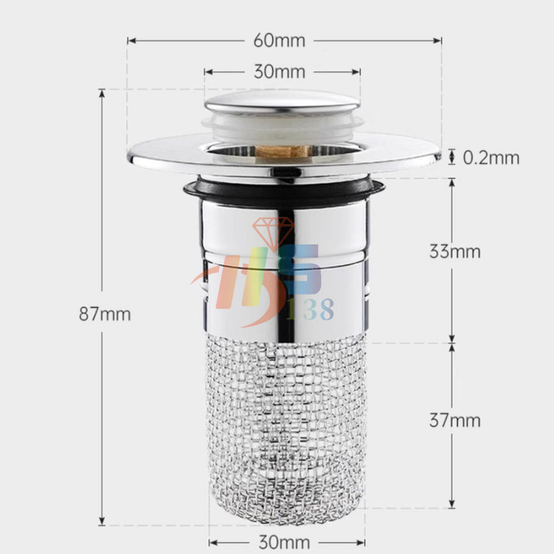 ตัวกรองอ่างล้างหน้าแบบป๊อปอัพ ตัวกรองท่อระบายน้ำ จุกปิดท่ออ่างล้างหน้า ลายหมาตุ๊กตาน่ารัก ใช้กับอ่างขนาด 34-40mm - รูปที่ 7