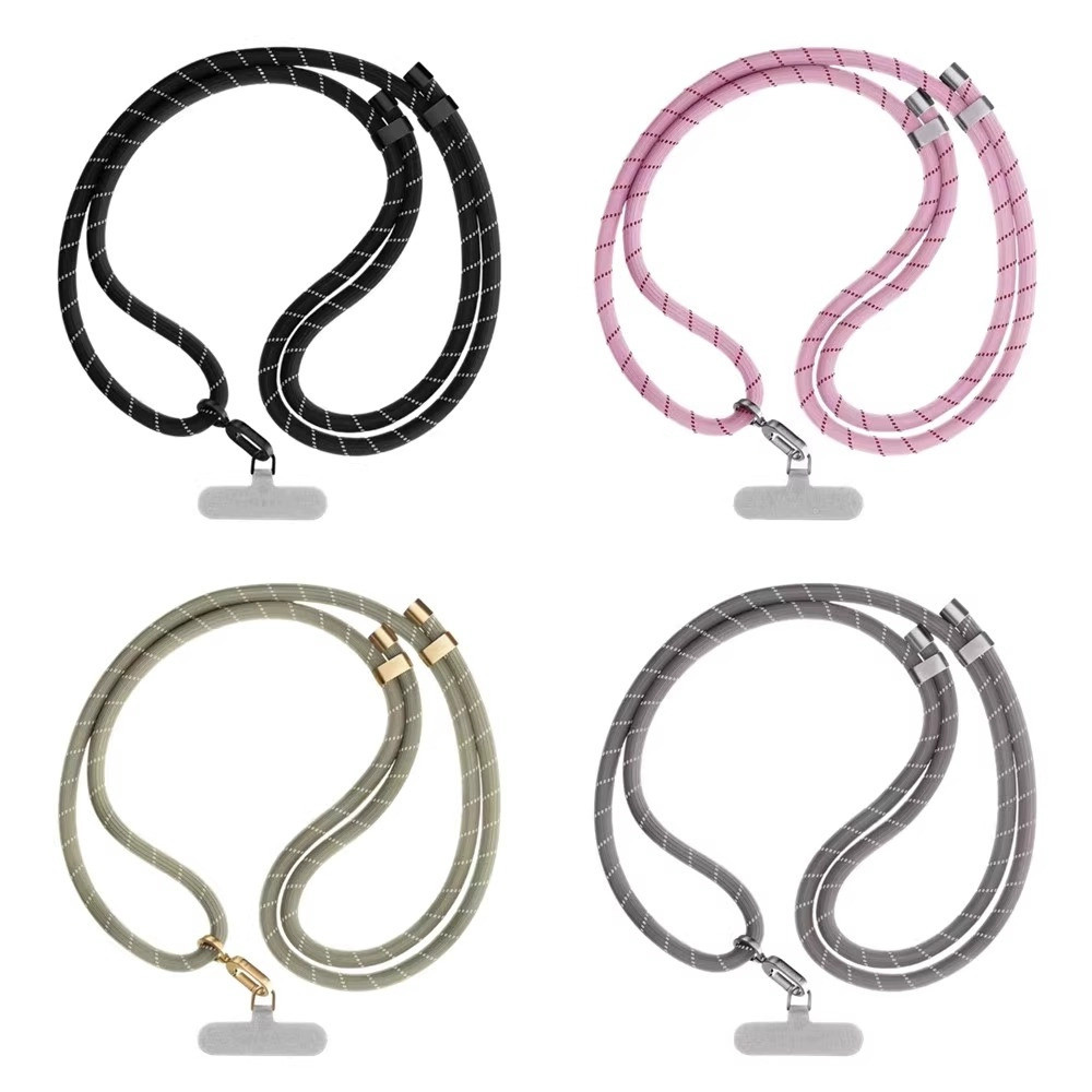 CASETIFY/ins สไตล์คนดัง 100 Tower สายถักเชือกปรับ Lanyard Cross-body โซ่โทรศัพท์มือถือโทรศัพท์เชือกเส้นเล็กหญิงแบบพกพาโซ่โทรศัพท์มือถือหญิง Lan