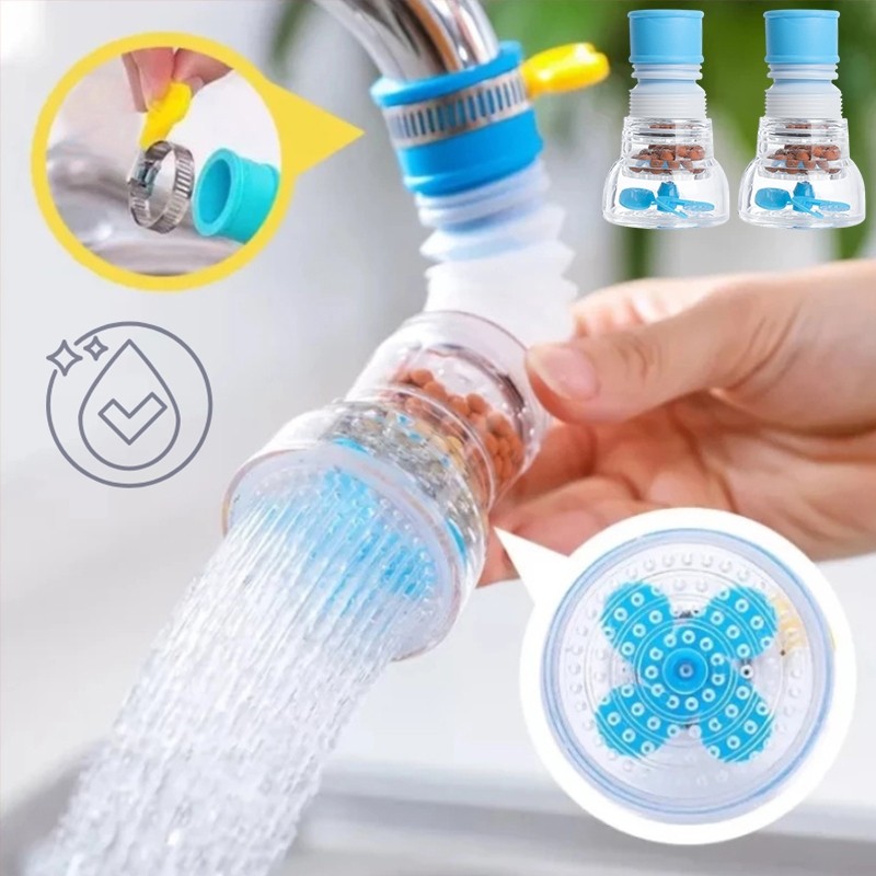 🔥ร้านคนไทย!🔥หัวต่อก๊อกน้ำหมุนได้360°(หินกรองทางการแพทย์ใบพัดน้ำ)กันน้ำกระเด็น หัวกรองน้ำ ก๊อกกรองน้ำ ที่กรองน้ำ