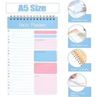 สินค้ามีคุณภาพ Weekly planner A5 สมุดโน้ต แพลนเนอร์สันห่วง รายสัปดาห์ สําหรับสํานักงาน โรงเรียน 30แผ่น