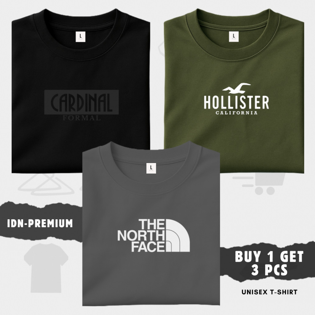 KATUN BUY 1 GET 3 PCS - Distro เสื้อยืดผู้ชายผู้หญิงเสื้อยืดแขนสั้น - CDN Kt Logo Official Black - H