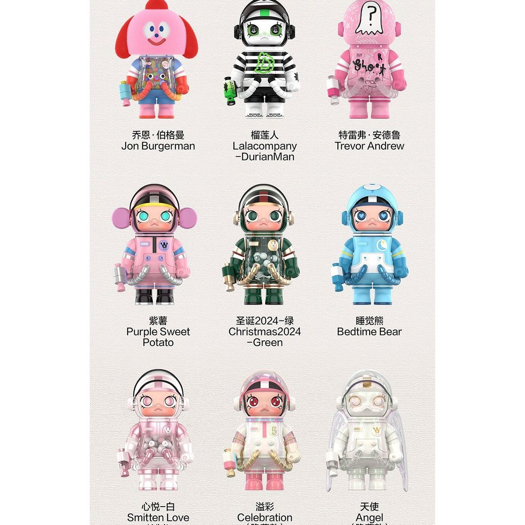 POPMART MEGA SPACE MOLLY 100% Anniversary Series 4 ฟิกเกอร์ ราคา ถูกที่สุด ดีลบีเคเค แกลเลอรีภาพที่ 6