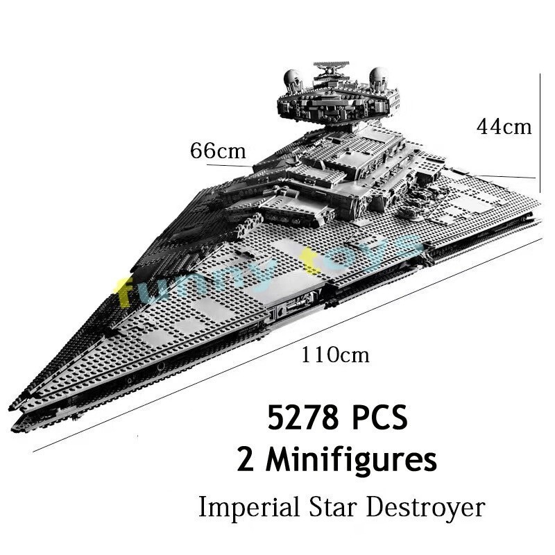 75252 UCS Imperial Star Destroyer Building Blocks Space Battleship ของเล่นของขวัญสําหรับชาย