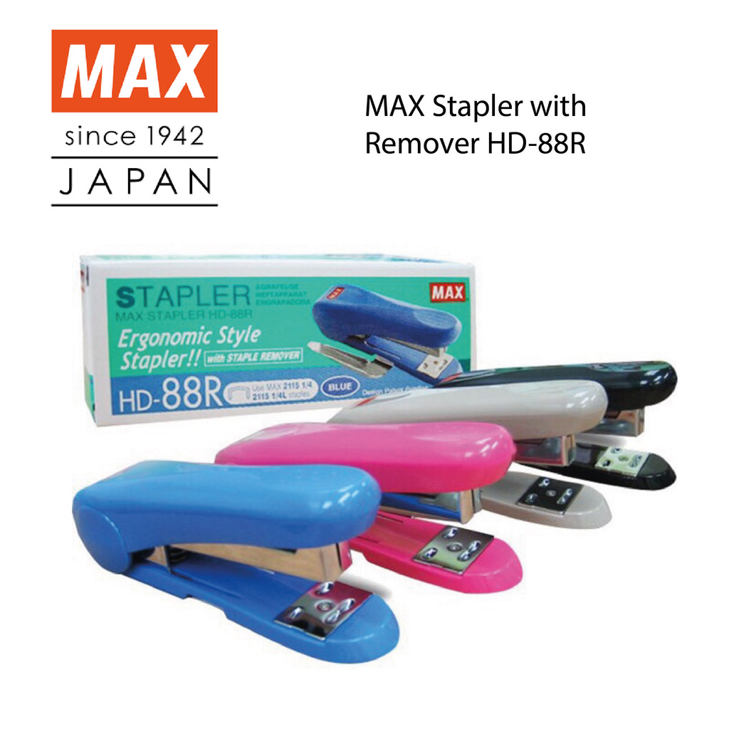 MAX เครื่องเย็บกระดาษพร้อมน้ํายาล้าง HD-88R