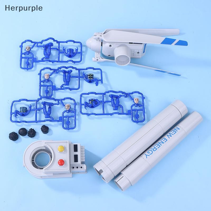 Herpurple 1 ชุด Wind Turbine รุ่นกังหันลมขนาดใหญ่จําลอง Windmill ชุดวิทยาศาสตร์ของเล่นเด็ก TH ราคา ถูกที่สุด ดีลบีเคเค แกลเลอรีภาพที่ 9