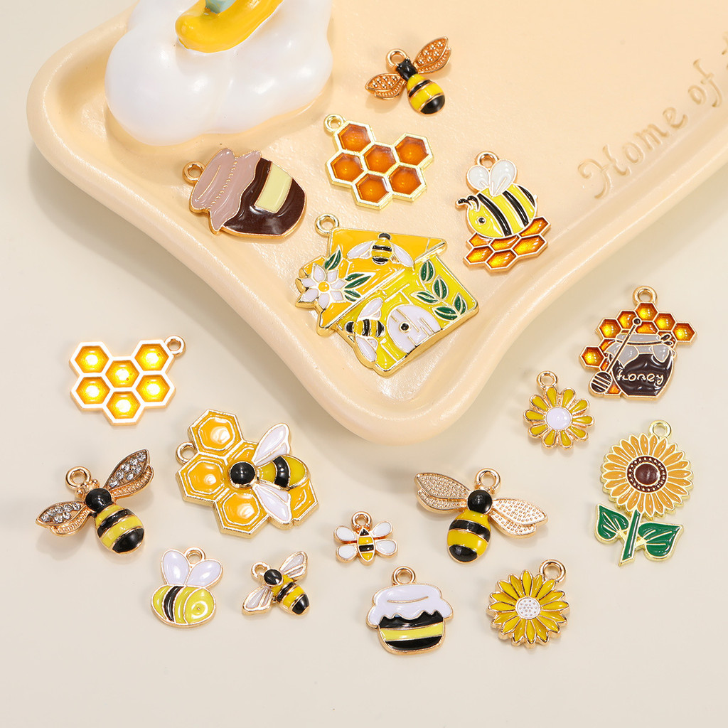 5 ชิ้นสังกะสีโลหะผสมหยดน้ำมันน้ำผึ้งจี้ DIY สร้อยข้อมือสร้อยคอพวงกุญแจอุปกรณ์เสริม