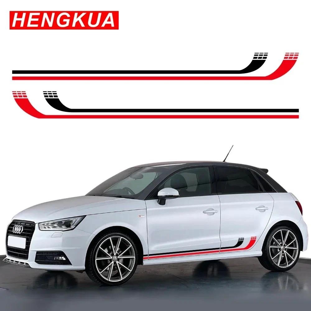 สติกเกอร์ประตูรถ Trims Racing Stripe ไวนิลอุปกรณ์เสริมกราฟิกสําหรับ Audi A1 8X GB GBA Sportback Quat