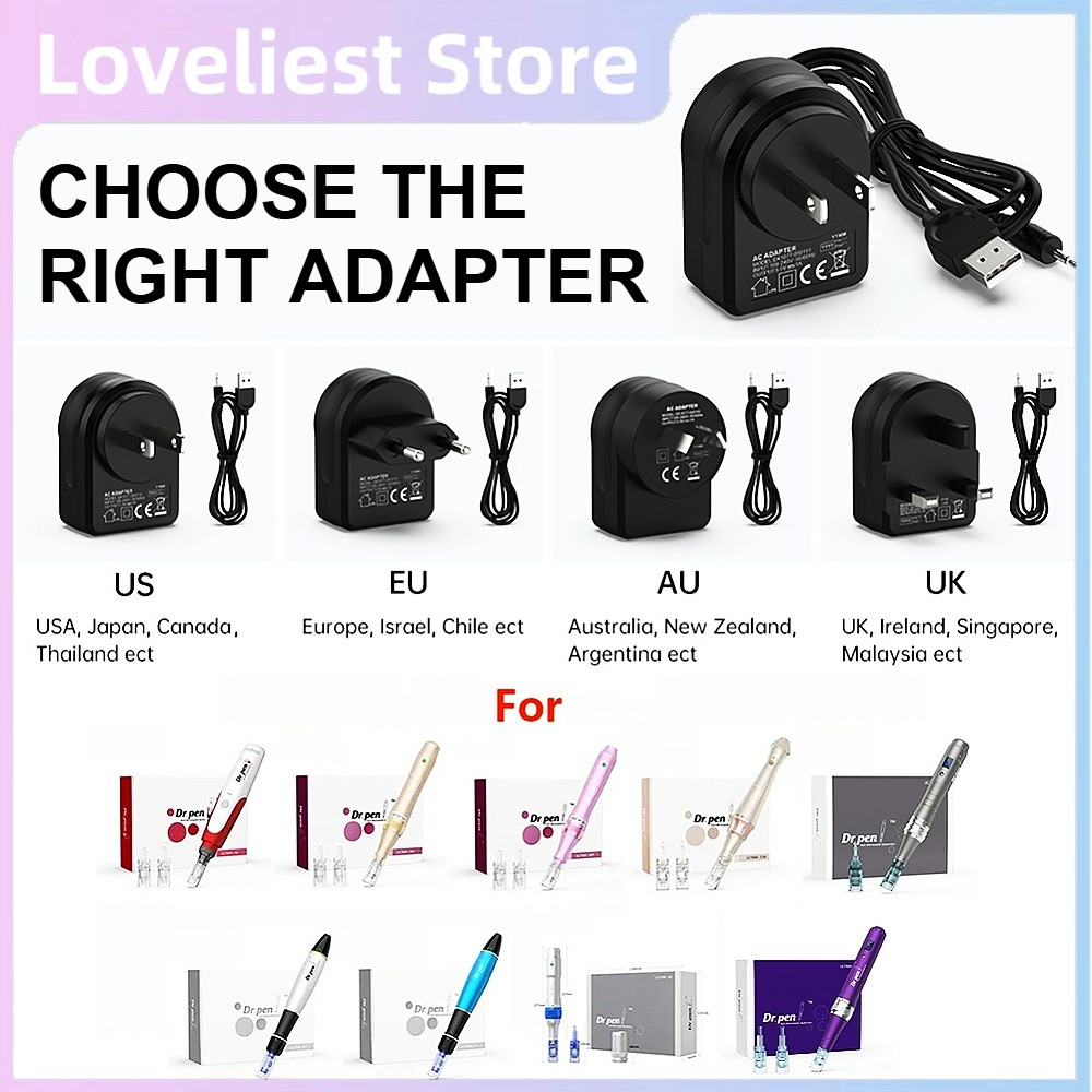 ผู้ผลิตเดิมอะแดปเตอร์ Dr.pen / สายชาร์จ USB สําหรับ Dr.pen MYM/N2/M5/M7/M8/A1/A6/E30/X5