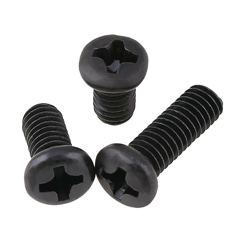 M1 M1.2 M1.4 M1.6 M1.7 M2 M2.5 Round Head Screw Black Phillips Pan Head Screws Electronic Machine Sc