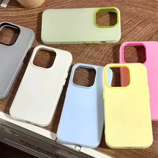 🔥GOOD🔥เคสโทรศัพท์แบบ 2 in 1 ซิลิโคนใส เคสเยลลี่ For iPhone 16 15 14 13 12 11 Pro Max X XR XS Max 7 8 6 Plus เคสไอโฟน เคส