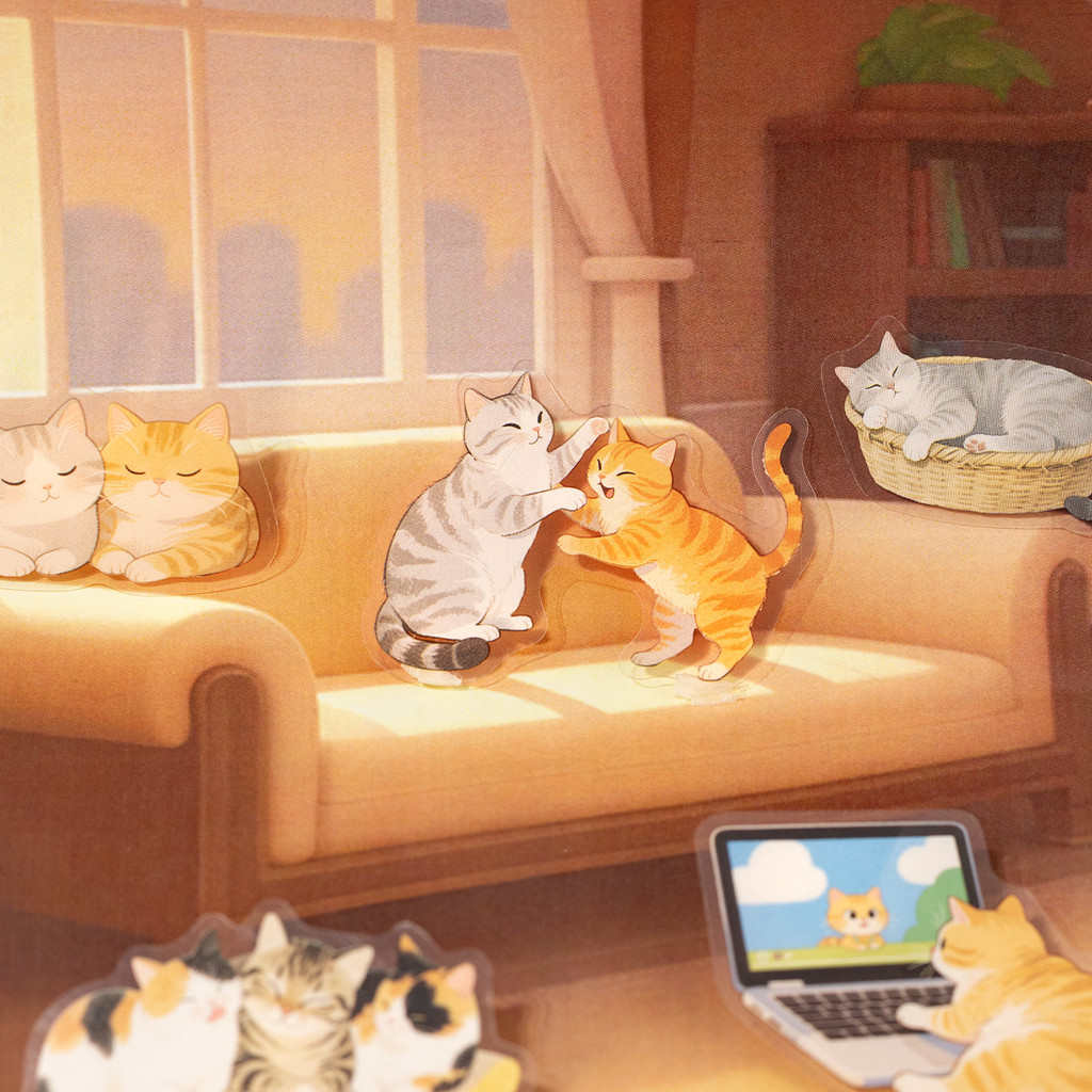 Back To SchoolMr. กระดาษ 30 ชิ้น PET Cat สติกเกอร์แพ็คกันน้ํารูปแบบน่ารักสติกเกอร์สําหรับบัญชีมือ DIY ตกแต่ง Collage ราคา ถูกที่สุด ดีลบีเคเค แกลเลอรีภาพที่ 7