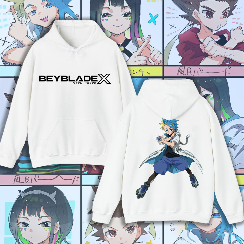 120 ซม. - 150 ซม.  Beyblade X Kurosu Ekusu Jaxon Cross เด็ก Hoodie สำหรับเด็กชายและเด็กหญิง Hoodie ส