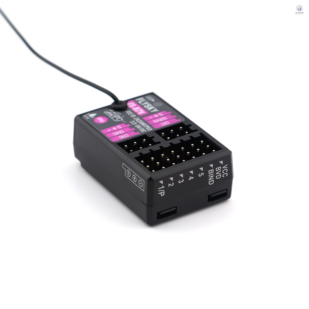 Flysky Receiver FS-R7V 7CH 2.4G Receiver สามารถ PPM/IBUS เอาต์พุตสําหรับรีโมทคอนโทรลรถเรือ