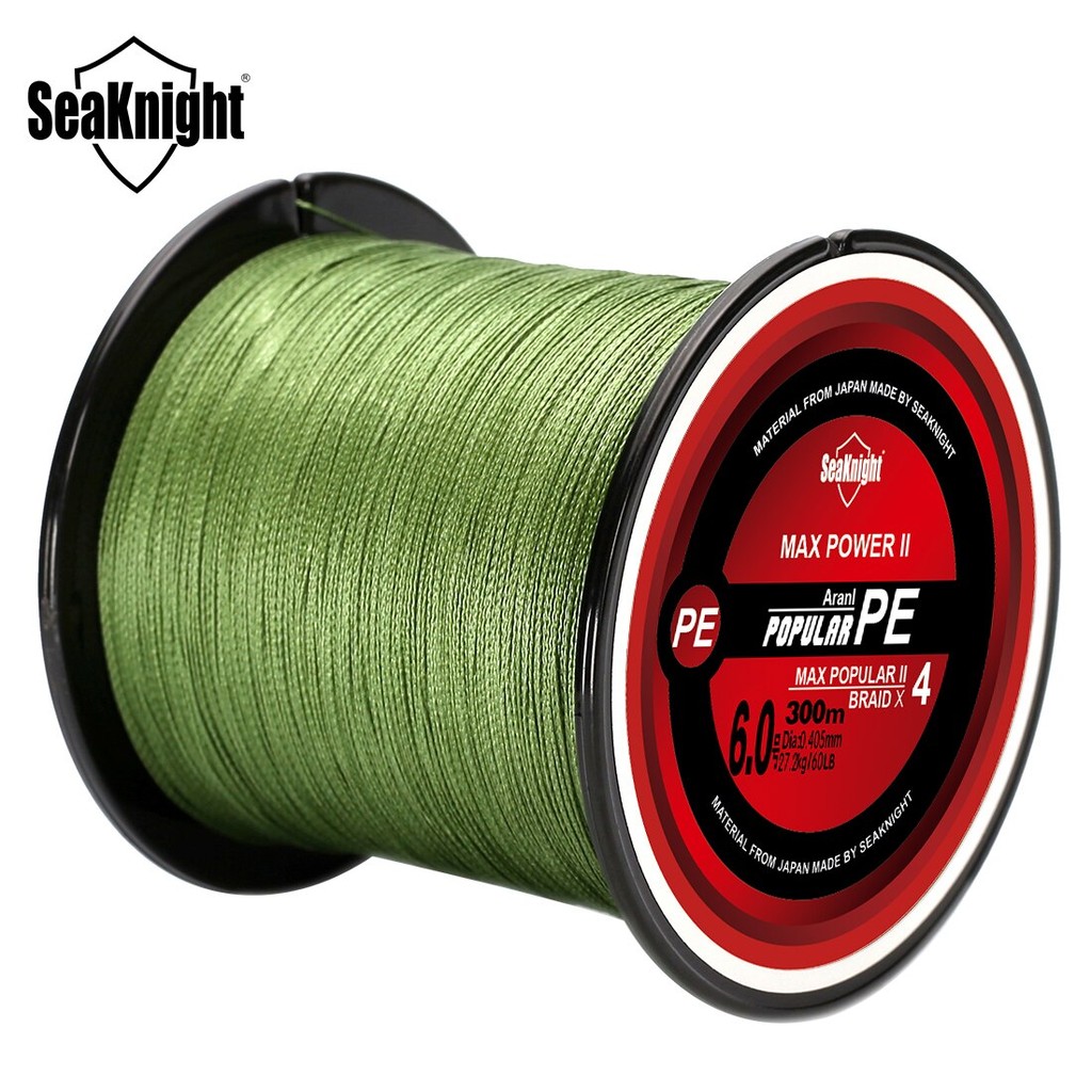 SeaKnight TriPoseidon Series 4 Strands Multifilament Fishing Line 300M PE Braided Line Smooth 15lb 2