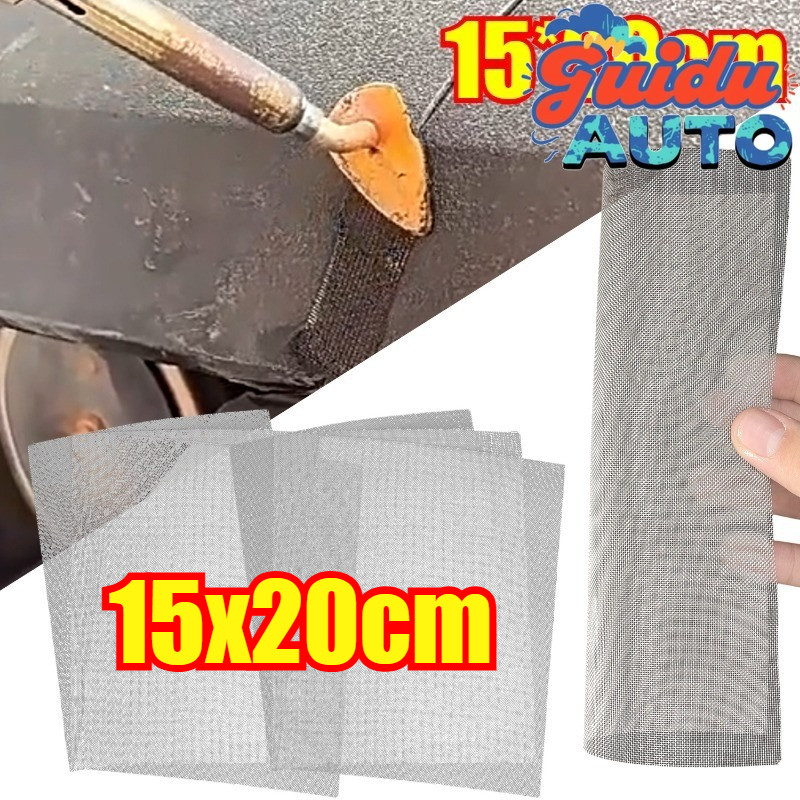 [ MOAuto ] ตาข่ายลวดเชื่อม DIY - ตาข่ายป้องกันกันชนรถยนต์ | ตาข่ายเหล็ก 15x20 ซม. สําหรับ อินเตอร์คูลเลอร์/ช่องระบายอากาศเครื่องดูดควัน, ป้องกันใบ/หินความเสียหายที่มีการตัดง่าย