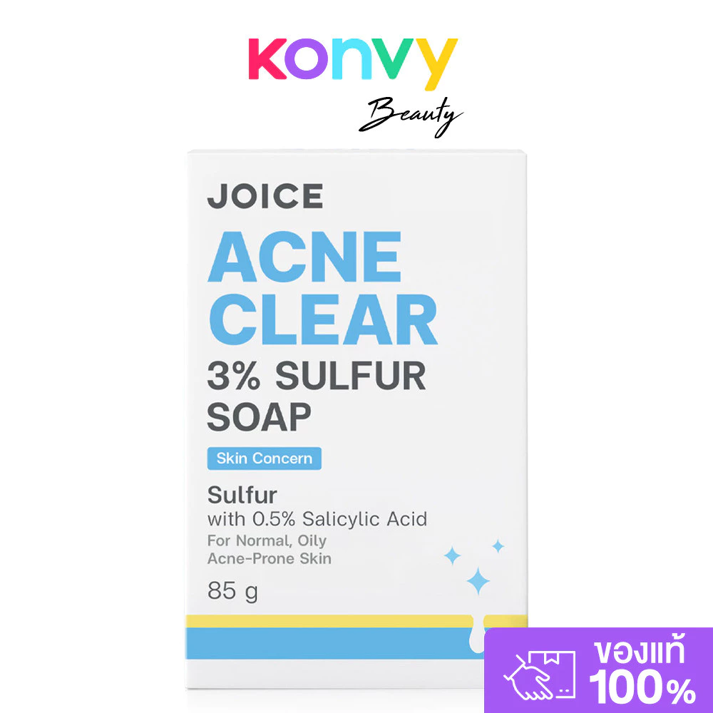 JOICE Acne Clear 3% Sulfur Soap 85g จอยซ์ ผลิตภัณฑ์ทำความสะอาดผิว.