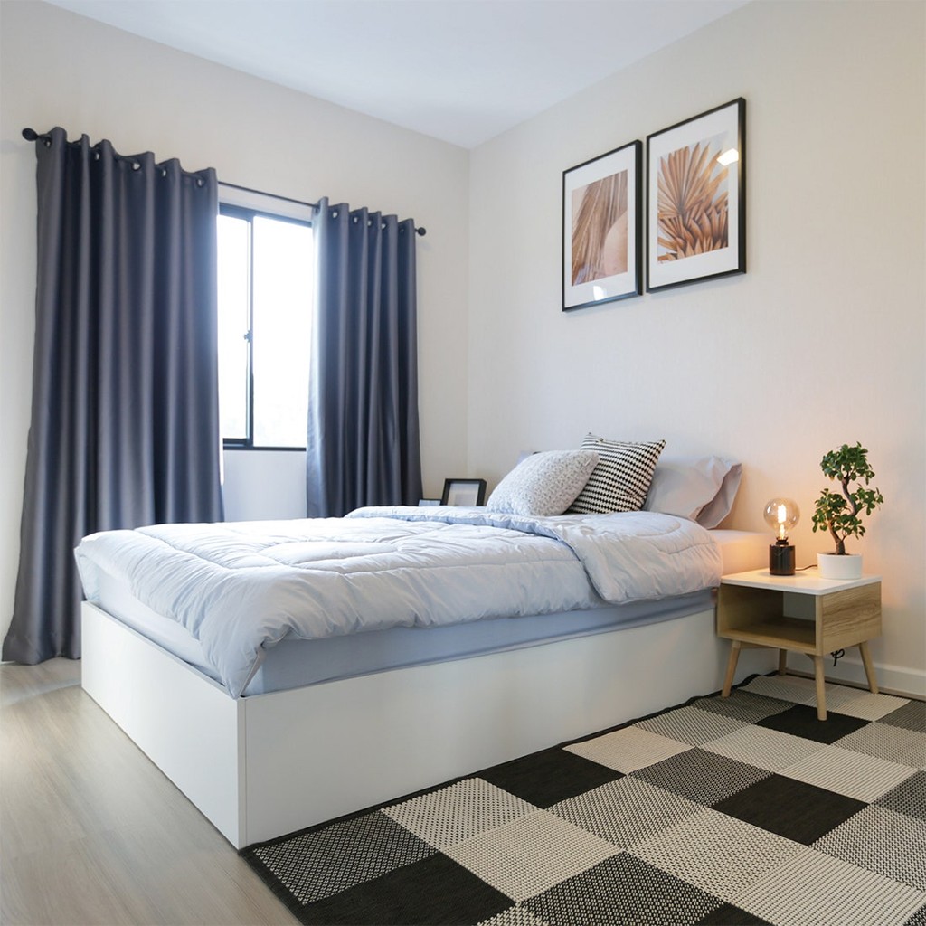 Koncept Furniture เตียง 3.5 ฟุต KC-PLAY รุ่น BEDIS สีขาว (110x203x30 ซม.)  แบรนด์ KONCEPT FURNITURE