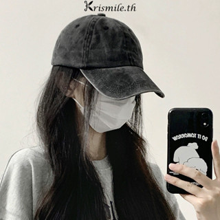 COD-ในไทย💖หมวกเบสบอลยีนส์ซักได้ หมวกทรงปีกกว้างสไตล์เรโทร หม…
