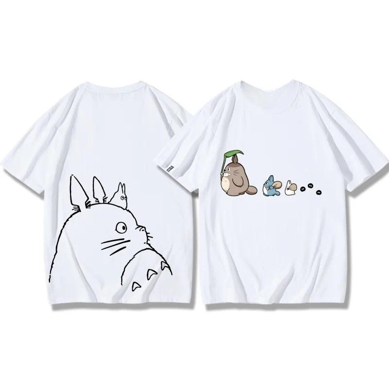 COD ฤดูร้อนใหม่ Totoro ผ้าฝ้ายพิมพ์เสื้อยืดเด็ก Street ผู้หญิงฤดูร้อนแฟชั่น Casual Top Men เสื้อยืด harajuku