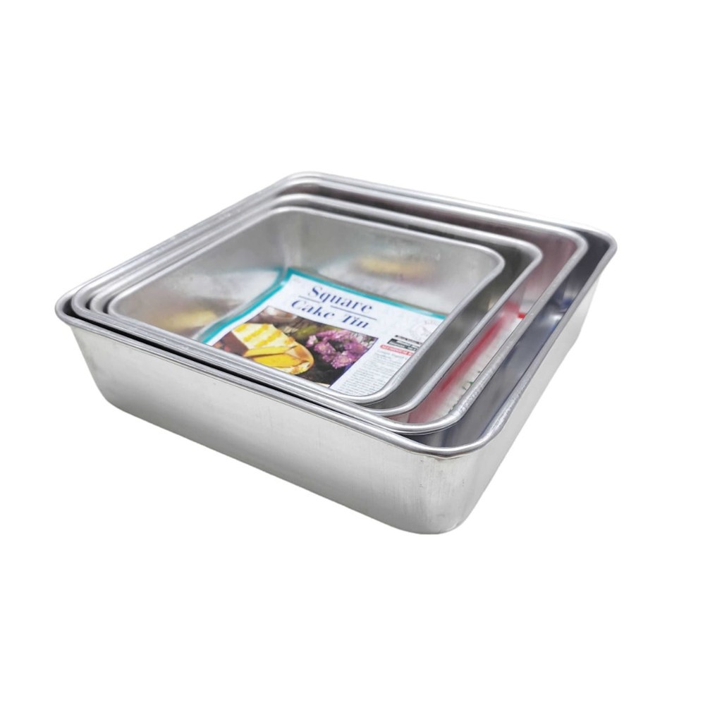 DEEP SQUARE เค้กดีบุก BAKING TRAY BAKING TRAY ใช้แล้ว KEK PETAK อลูมิเนียม