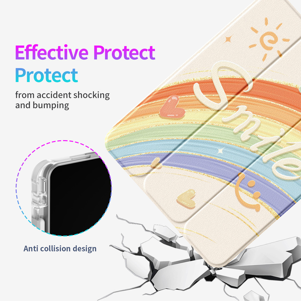 Smile Rainbow for Huawei MatePad 11.5 2025/12x/Pro/Air/SE 11/13″/12.6″/11″/11.5s”/10.4″/10.8″ เคสป้องกัน Ultra-Thin Portable+Stylus Storage Leather Tablet Computer Flip Holder Case เหมาะสําหรับ แท็บเล็ตหัวเว่ยเต็มช่วงมีหลายขนาด ราคา ถูกที่สุด ดีลบีเคเค แกลเลอรีภาพที่ 7