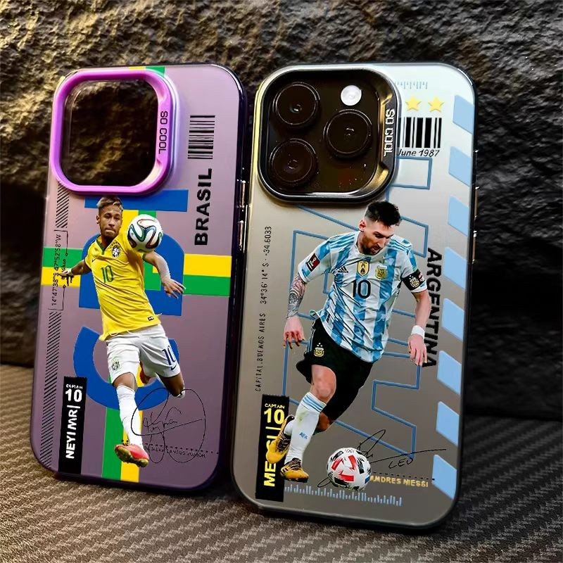 Lionel Messi Neymar สําหรับ Iphone 16 Pro Max 16e 15 14 13 Pro Max 15 16 Plus 15 + 16 + 14 + 14Plus 16 Plus Hard PC เคสโทรศัพท์