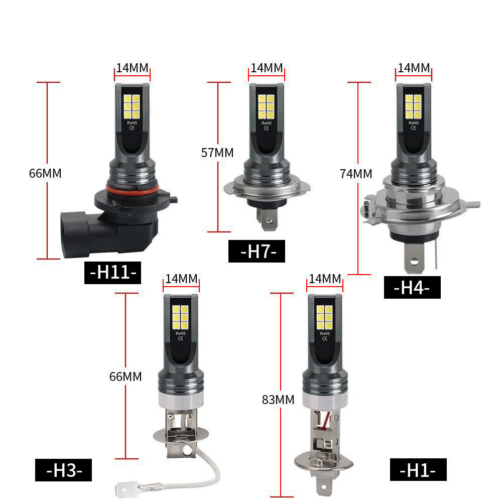 H724W รถ Anti-Fog Light แหล่งโรงงาน H11H3 ด้านหน้า H8LED30-12LED หลอดไฟ 12 V-24 V 9E9O