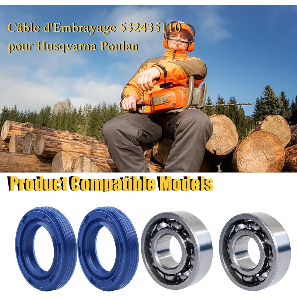 เพลาข้อเหวี่ยง Crank Ball Bearing ซีลน้ํามันสําหรับ SITHL MS250 MS230 MS210 MS 250 230 210 025 023 0