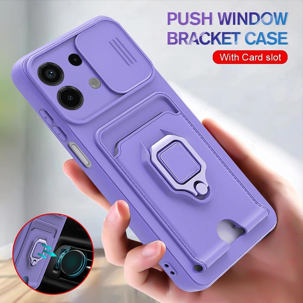 หรูหรากล้องPush WindowสําหรับXiaomi Redmiหมายเหตุ13 12 11 10 Pro PlusสําหรับRedmi 13C 12C 10Cแม่เหล็
