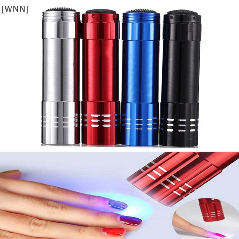 [WNN]Ready Stock Nail Droger Mini 9 Led Verlichting Zaklamp Uv Lamp โคมไฟเจลเล็บเปล่า TH