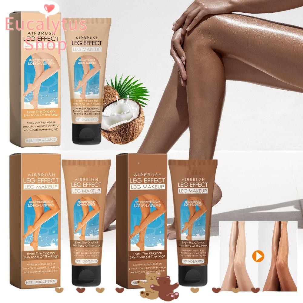 EUCALYTUSS Body Tanning Cream, Waterproof Long Lasting Leg Makeup, Even Skin Tone Anti-Transfer Leg 