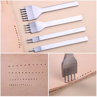 COD ชุดเครื่องมือเจาะหนัง 3/4/5mm 4ชิ้น เครื่องหนังเจาะรู DIY อุปกรณ์เจาะรูเครื่องหนัง แท่นเจาะรูหนัง