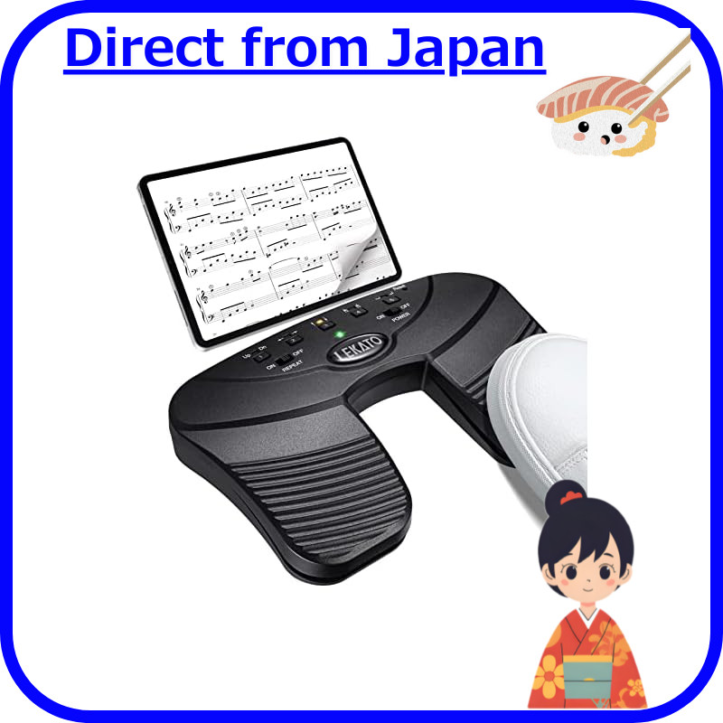 Page Turner Pedal Foot Switch Wireless Bluetooth Page Turner Music Score Hands-Free USB Rechargeable