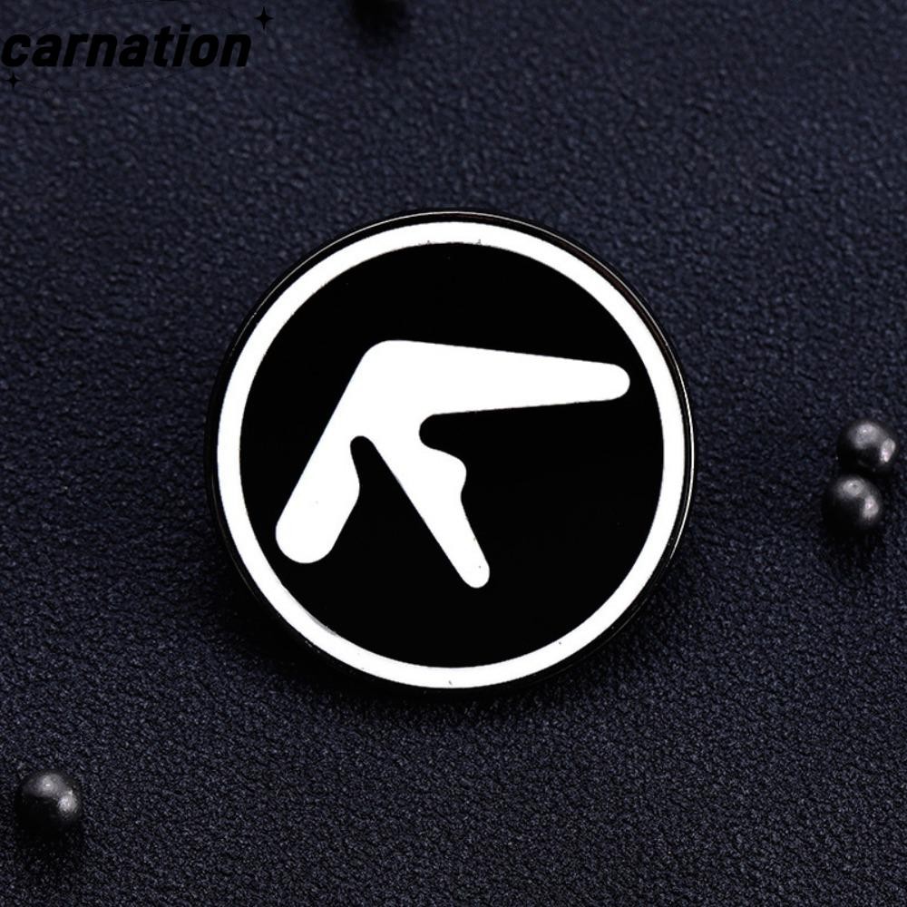 CARNATION ป้ายวงดนตรี, Mini Copper Aphex Twin Logo Pin, Petite Clothing Accessories