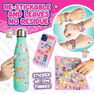 Ohayo สติกเกอร์ Sticki Rolls กำไลข้อมือสติ๊กเกอร์ DIY สร้อยข้อมือ สติ๊กเกอร์สร้างสรรค์ สวมใส่ได้ ฉีก ของเล่นเด็ก ของขวัญ