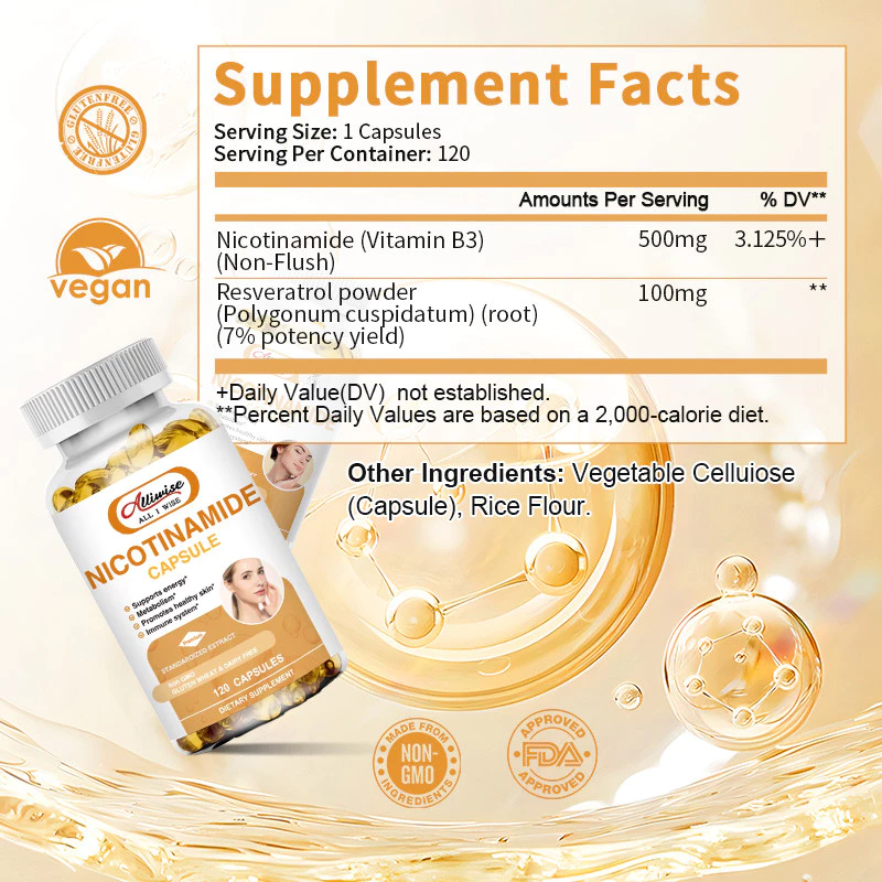Alliwise Nicotinamide 500mg Capsules thumbnail 8