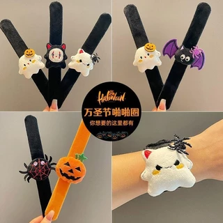 สร้อยข้อมือแหวนสแน็ปฮาโลวีน เครื่องประดับเด็ก ตุ๊กตาฟักทองและแมงมุม ผีตบเบา ๆ