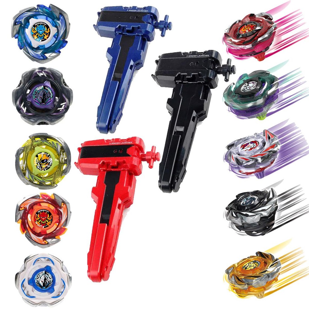 เปลวไฟสไตล์ใหม่ Gyros Burst CX series CX-01 ~ CX-06 Metal Bayblade พร้อม Launcher ชุด Spinning Tops 