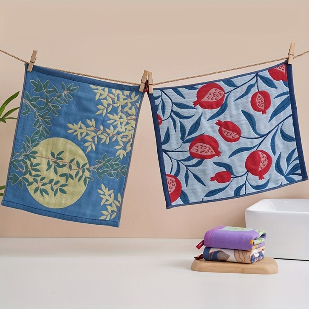 KARENGOODS ผ้าเช็ดมือขนาดใหญ่, ผ้ากอซผ้าฝ้าย 4 ชั้น 34x40 ซม. ผ้าขนหนูครัว, คุณภาพสูงแห้งเร็วตกแต่งผ้าฝ้ายแท้จานผ้าบ้านร้านอาหาร - รูปที่ 2