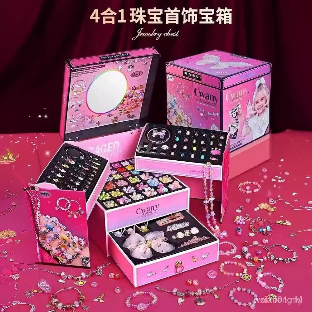 Yasini คริสตัลลูกปัด Handmade DIY เครื่องประดับสร้อยข้อมือและสร้อยคอ ของขวัญสำหรับเด็กผู้หญิง