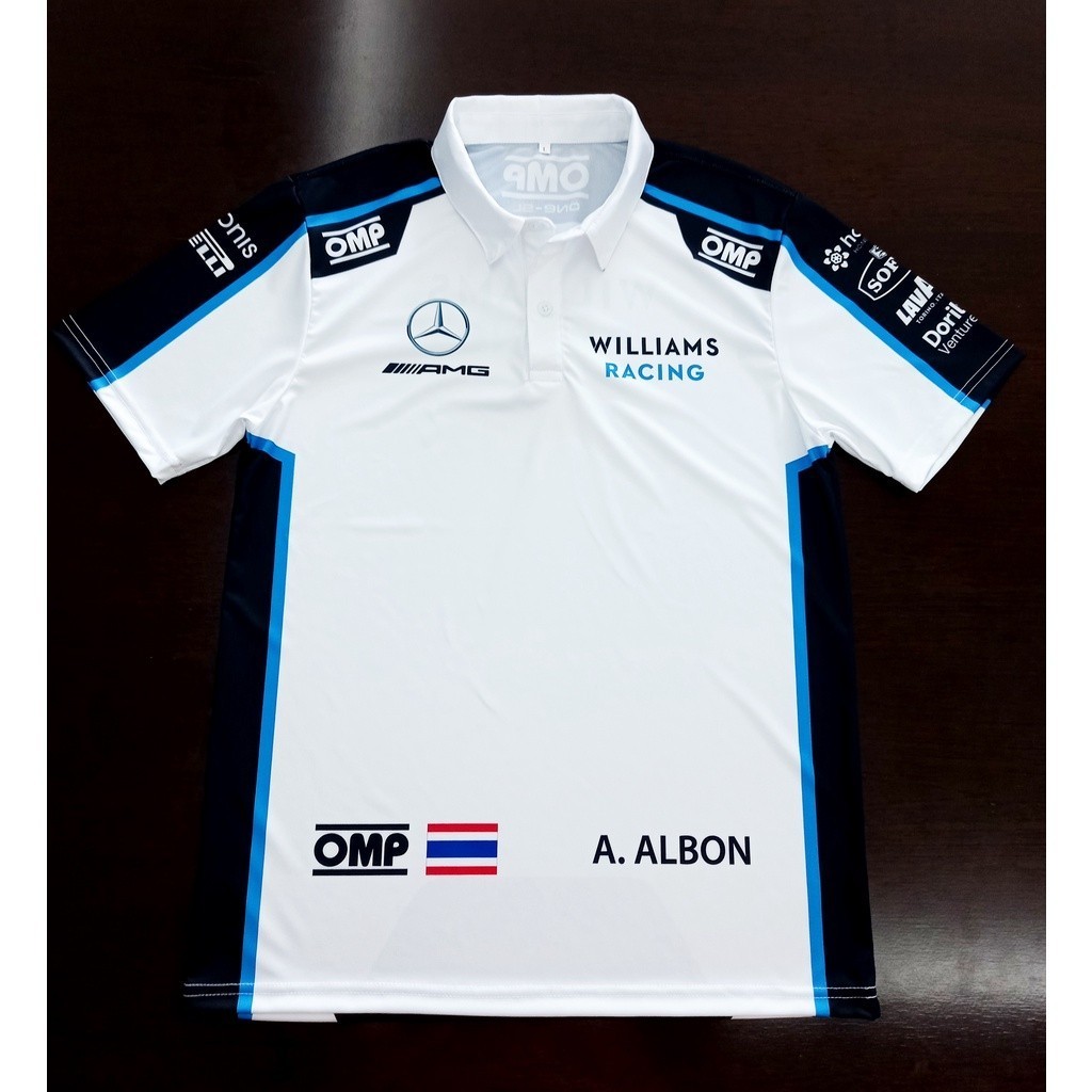 2025 เสื้อยืดโปโล Formula One Williams Racing Alex Albon รุ่น Size S-5xl