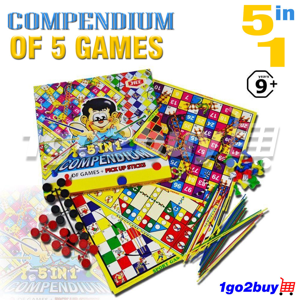 Hee Chess Compendium of 4 plus Pick-up Sticks = 5 เกม ( HT1084 )